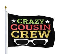 L'Équipe Des Cousins Fous Bannière 90X150Cm Éclatantes Durable Bannière Cour Drapeau De Festival Pour Chambres Dortoirs Ferme