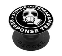 L'équipe d'intervention en Cas d'épidémie de Zombies est Une Apocalypse Zombie Amusante PopSockets PopGrip Adhésif
