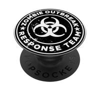 L'équipe d'intervention en Cas d'épidémie de Zombies est Une Apocalypse Zombie Amusante PopSockets PopGrip Adhésif