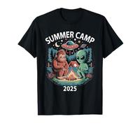 L'équipe du Terrain de Camping Alien Bigfoot 2025 du Camp d'été de Kawaii T-Shirt