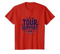 L'équipe Musicale de Soutien à la tournée I'm with The Band Roadie Life T-Shirt, Enfant, Rouge, 10 Ans