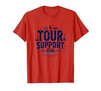 L'équipe Musicale de Soutien à la tournée I'm with The Band Roadie Life T-Shirt, Homme, Rouge, XL