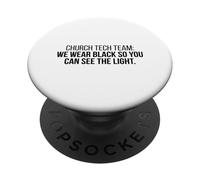 L'équipe Technique de l'Église Porte du Noir pour Que Vous puissiez Voir Les médias de l'Église PopSockets PopGrip Adhésif