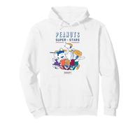 L'équipe Vintage des Peanuts Snoopy Gang Sports Baseball Super Stars Sweat à Capuche