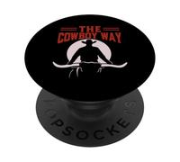 L'équitation à la manière des taureaux Cowboy PopSockets PopGrip Adhésif