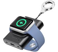leQuiven 1800mAh Chargeur de Montre pour iWatch 9/8/7/6/5/4/3/2/1/SE, Power-Bank pour Apple Watch, Chargeur Magnétique pour iWatch, avec Porte-clés pour Le Voyage