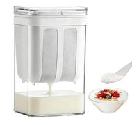LERANXIN 1800 ml Passoire à Yaourt Grec avec Couvercle, Passoire Yaourtière avec Maille en Acier Inoxydable 80 Mailles, Séparateur Lactosérum Réutilisable, pour Faire du Yaourt Grec et du Fromage