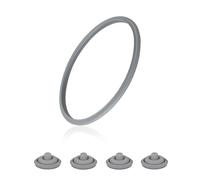 LERANXIN Joint pour Cocotte Minute, 22 cm Joint D'étanchéité Autocuiseur, Silicone Gris Bague D'étanchéité de Cuisson, 4 Pièces Joint de Signal de Cuisson, pour WMF Autocuiseurs 4,5L, 6,5L, 8,5L