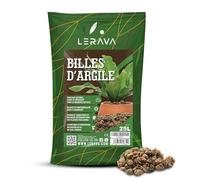 LERAVA® Billes d'argile (25L) - Substrat Naturel Léger pour Plantes d’Intérieur - Drainage Optimal et Décoration Végétale - Bille d'argile Plante Interieur, Made in Italy