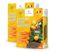 LERAVA Engrais Bio Agrumes (2x800g) - Nutrition Naturelle pour Citronnier en Pot - Croissance Vigoureuse et Saveur Intense - Avec Bouchon Distributeur - 100% Made in Italy
