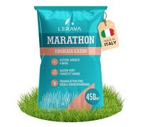 LERAVA Engrais Gazon Printemps Marathon (450 m²) - NPK libération lente anti mousse - Fertilisant pelouse riche en azote - Gazon vert et dense en 2-3 semaines
