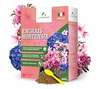 LERAVA Engrais Hortensia (4x800 g) - Bio acidifiant du sol - Favorise floraison abondante - Engrais pour hortensias, azalées, rhododendrons et camélias