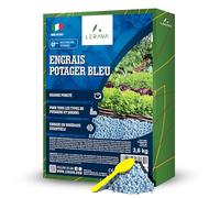 LERAVA® Engrais Universel pour Potager - 3,6kg - Bleu - Certifié CE - Améliore la Structure du Sol - Plantes Saines - Granulé NPK pour Jardin
