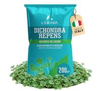 LERAVA® Gazon dichondra repens [Pas besoin de couper] - 200m² - Résistance à la sécheresse - Gazon a semer idéal pour les zones ombragées et ensoleillées - micro trefle - 2kg