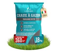 LERAVA Revive (18 kg) - Chaux pour Gazon pour Équilibre du pH - Amendement Calcaire pour Améliorer la Structure et la Fertilité du Sol I Apport Naturel en Calcium pour Gazon Dense et Résistant