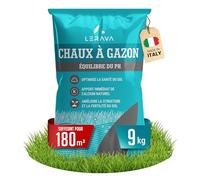 LERAVA Revive (9 kg) - Chaux pour Gazon pour Équilibre du pH - Amendement Calcaire pour Améliorer la Structure et la Fertilité du Sol I Apport Naturel en Calcium pour Gazon Dense et Résistant