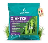 LERAVA STARTER engrais gazon (180 m²) - favorise la croissance des racines - idéal avec semences de gazon - renforce la résistance du gazon - engrais pelouse pour implantation et printemps