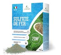 LERAVA Sulfate de Fer (20 m²) - Anti Mousse Gazon & Engrais Fer - Riche en Fer, Kalium, Magnésium - Sécurisé pour Animaux - Entretien Facile Toute l’Année - Idéal pour Pelouse & Jardin - 750g