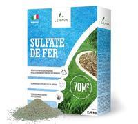 LERAVA Sulfate de Fer (70 m²) - Anti Mousse Gazon & Engrais Fer - Riche en Fer, Kalium, Magnésium - Sécurisé pour Animaux - Entretien Facile Toute l’Année - Idéal pour Pelouse & Jardin - 750g