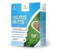 LERAVA® - Sulfate de Fer Anti-Mousse Gazon Granulation Fine 2,4 kg Richesse en Fer, Potasse et Magnésium Couleur Intense Résistance Idéal pour Terrains de Sport et Greens