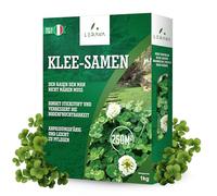 LERAVA® - trefle a semer - Blanc - 1000g - Fixateur d'azote, améliore la fertilité, strisciante invasive - Pour pelouses et jardins - Floraison blanche, ombre modérée - trèfle blanc, graine trefle