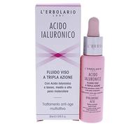 LERBOLARIO ACIDO HIALURONICO fluido cara triple - complément alimentaire pour une utilisation quotidienne, soutient un mode de vie actif en cas d’usage régulier, contenance 28 ml et devient un allié f