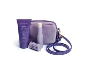 L'Erbolario Bella di Notte Mini trousse de maquillage pailletée 75 ml + parfum solide 9 g + beauté - Édition limitée - Doux parfum floral et vanille