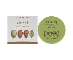 LERBOLARIO MASCARILLA PARA MANOS almendra 200gr. - masque visage en complément de la routine quotidienne, s’emploie plusieurs fois par semaine selon les besoins de la peau, poids 200 g et convient à c