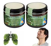 Lercea Mullein Lot de 2 crèmes de réparation pulmonaire transparente pour améliorer la santé pulmonaire, les poumons et les voies respiratoires, crème nettoyante professionnelle pour les poumons,