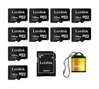 Lerdisk Factory Carte Micro SD 128 Mo, paquet de 10 pouces, petite capacité pour petits fichiers, ne convient pas pour appareil photo, téléphone (pas GB, 1024 Mo = 1 Go)