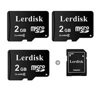 Lerdisk Lot de 3 Cartes Micro SD 2Go Classe 6 | Compatible Lecteurs MP3, Téléphones Anciens & Appareils SD | IP65 Antichoc et Certifié CE (2GoX3)