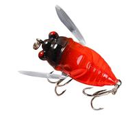 Lere de pêche au Bar - appât de Poisson Dur de la cicade réaliste, Petit appât de pêche Artificielle des appâts de pêche à l'appât pour l'étang du lac