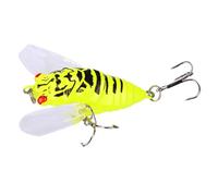 Lere de pêche de la Cigale - appât de pêche au Bar, leurre réaliste de la Cigale avec Le Son | Hook Strong Attractant pour l'eau Douce et l'eau salée, Faux tacle de Insectes, leurre de Basse