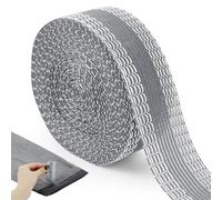 LEREATI Bande Ourlet Thermocollant Pantalon 25mm x 5m Ourlet Rideaux Sans Couture, Ruban Thermocollant pour Rideau, Pantalon, Robe, Jean, Vêtement (Gris)