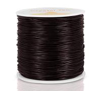 LEREATI Fil Elastique pour Bracelet 0.8mm x 100m Resistant Fil Nylon Élastique Fil Bracelet Elastique Solide, Cristal Cordon pour Bracelet Perle, Bijoux, Bricolage Fabrication (Café)
