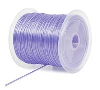 LEREATI Fil Nylon Elastique pour Bracelet, 0,7mm x 50m Cordon Bracelet Coulissant Fil Bracelet Perle, Fil Élastique pour Bracelet, Collier, Fabrication de Bijoux, Artisanat (Violet Clair)
