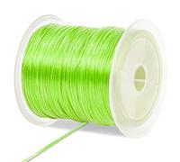 LEREATI Fil Nylon Elastique pour Bracelet, 0,7mm x 50m Cordon Bracelet Coulissant Fil Bracelet Perle, Fil Élastique pour Bracelet, Collier, Fabrication de Bijoux, Artisanat (Vert Fluo)