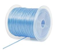 LEREATI Fil Nylon Elastique pour Bracelet, 0,7mm x 50m Cordon Bracelet Coulissant Fil Bracelet Perle, Fil Élastique pour Bracelet, Collier, Fabrication de Bijoux, Artisanat (Bleu Ciel)