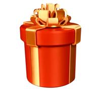 Lergas Boîte cadeau ennuyeuse avec vis, boîte à énigmes pour cadeaux en argent, boîte cadeau de farces emboîtables, réutilisable, à visser (rouge) (A)