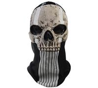 Lergas Masque de crâne d'Halloween - Masque squelette - Masque complet - Masque de fantôme - Masque Call of Duty Halloween - Masque squelette - Masque de fête pour adultes (B)