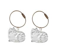 Lergas Porte-clés en poils de chat personnalisé, souvenir mignon en poils de chat, porte-clés capsule mémoire en poils de chat, boîte de rangement transparente intéressante pour poils de chat, 6*3*2CM