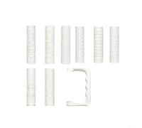 Leriton Lot de 9 rouleaux de texture en PLA pour argile, modélisme et scènes de table avec 8 motifs tels que les routes et les pierres et poignée ergonomique
