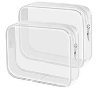 Lermende Lot de 2 Trousses de Toilette Transparentes approuvées par la TSA pour Voyage à l'aéroport Conforme aux Normes des compagnies aériennes Taille 3-1-1 Trousse de Bagage