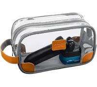 Lermende Trousse de toilette pour homme - Trousse de toilette personnalisée - Trousse de toilette pour homme - Trousse de toilette pour homme - Transparent - Unisexe - Gris