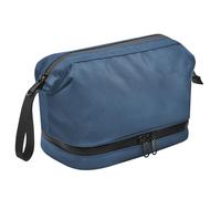 Lermende Trousse de Toilette pour Homme : Trousse Toilette de Voyage étanche, Trousse de Toilette avec Poche sèche/Humide, Toilette Mixte de Voyage compacte pour ustensiles de Rasage (Bleu)