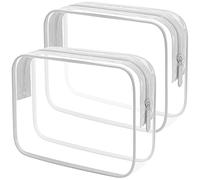 Lermende Trousse de Toilette Transparente, Sac à liquides, Bagage à Main, Sac cosmétique, Sac Transparent Conforme à l'aéroport, Sac de Voyage Avion 1 Litre, Trousse de Maquillage