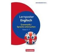 Lernposter Englisch. Grammatik - Sprache Untersuchen Klasse 5-7. 4 Poster