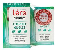 Léro Phanères Cheveux & Ongles 90 Capsules + 30 Capsules