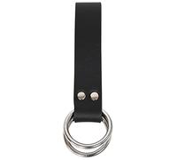 LERONO Ceinture médiévale jupe randonnée double anneaux en métal tasse cuir crochet sangle femme homme adulte accessoires ceinture