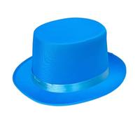 LERONO Chapeau haut-de-forme vintage Fedora de l'âge victorien à bord court chapeau de magicien occidental polyvalent pour dîner en plein air tenue décontractée, Tissu tricoté HigG, 1-2